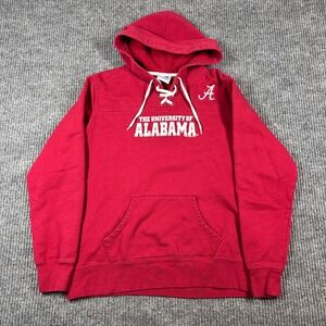 Majestic Hoodie Women's S University of Alabama Crimson Tide Red Lace Up